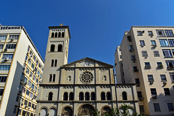 Fototapeta premium Sacred Hearts Parish Church (Igreja Matriz dos Sagrados Coraçoes) in the Tijuca neighborhood, Rio de Janeiro, Brazil