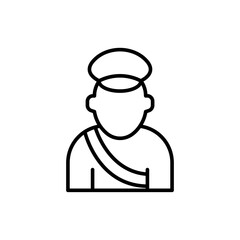 Postman outline icons, minimalist vector illustration ,simple transparent graphic element .Isolated on white background