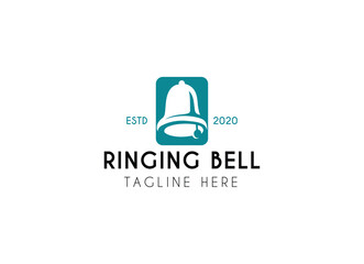 Ringing bell vector logo illustration design. Thee bell logo design