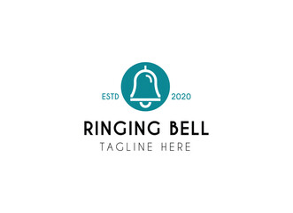 Ringing bell vector logo illustration design. Thee bell logo design
