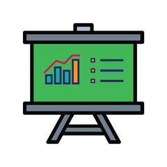 results. research and analysis. flat design style icon. Suitable for education, business, economics. vector design template