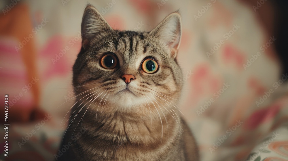 Canvas Prints curious cat portrait