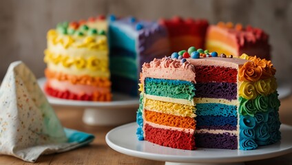 birthday cake with candles