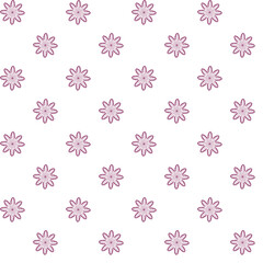 seamless pattern with red ornament flowers