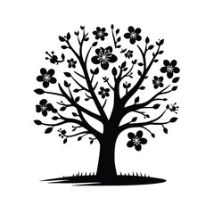 Obraz premium Spring tree silhouette