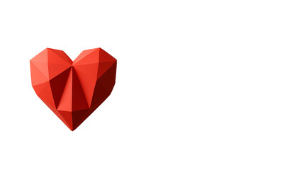red heart on a transparent background