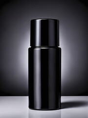 Obraz premium Men packaging packshot blank for mockup in dark grey color and dark background.