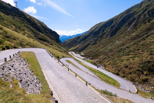 aerial view of spluga pass, switzerland