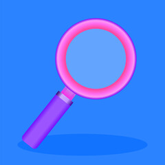 Magnifying glass vector illustration. Suitable for business research content