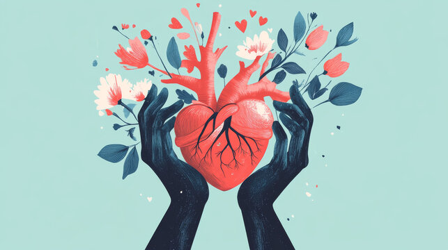 Design ideas for World Heart Day, including posters, banners, social media posts, postcards, and more.
