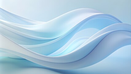 Fototapeta premium Abstract minimalist wavy background in cool blue tones. Soft, muted tones of cerulean blue and icy silver, layered translucently to create a minimalist abstract background