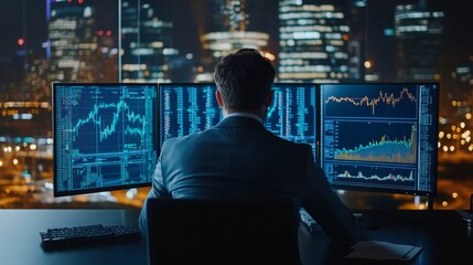 Financial Analyst at Work in Modern Office