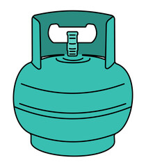 Gas Cylinder Illustration