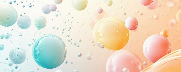 Colorful abstract background with floating pastel bubbles for a vibrant and eye-catching phone wallpaper design