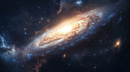 Spiral Galaxy in the Vastness of Space