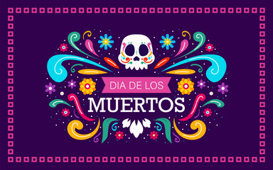 Happy Dia De Muertos Background