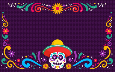 Happy Dia De Muertos Background