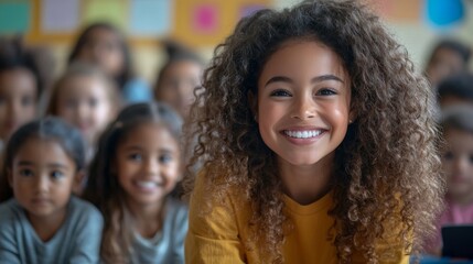 Fototapeta premium Children's Classroom Smiles