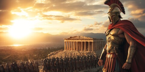 Spartans in armor troops war battle fight