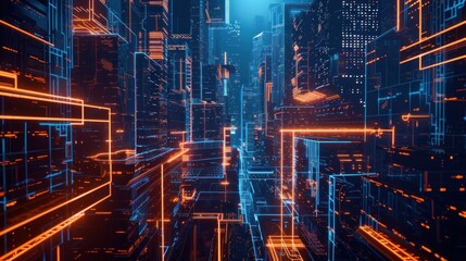 Cyberpunk Cityscape: A Futuristic Metropolis