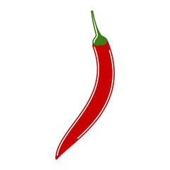 Chilli Illustration Perfect for designs with fruits, vegetables and nutrition food themes