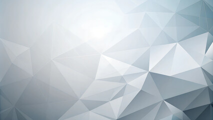Abstract polygonal background in light gray tones with geometric shapes clustered in the top right corner