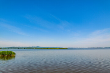網走湖　さわやかな女満別湖畔
