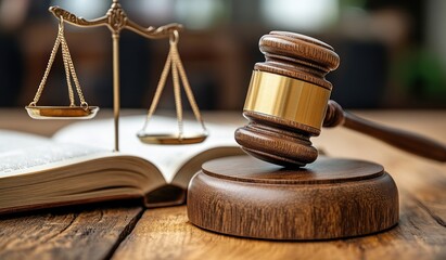 Scales of Justice and a Gavel