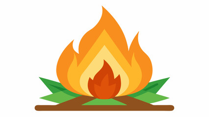 Campfire vector illustration isolated with white background