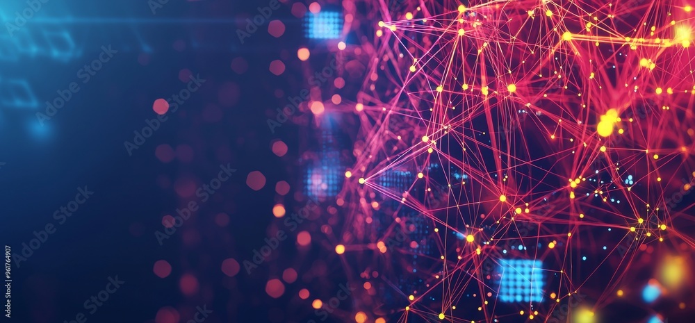 Poster abstract digital 3d background. based on stock photo