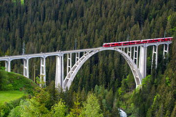 famous train bridge near arosa
