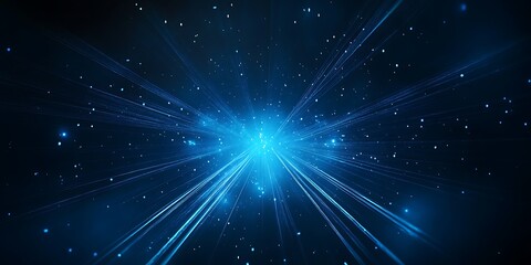 Fototapeta premium Mysterious Blue Light Rays Creating a Dramatic Atmosphere for Creative Projects