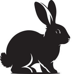 Obraz premium RABIT silhutee vector with illustration,generative ai