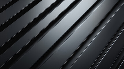 Obraz premium Sleek black metallic surface with clean, modern lines and a reflective finish. 