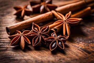 Christmas spices like cinnamon sticks, star anise, and cloves