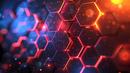 A hexagonal speed pattern of high tech communication networks as a background image