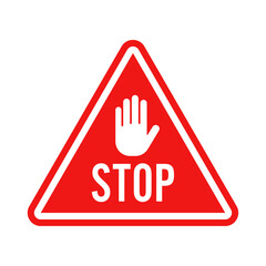 Warning stop sign