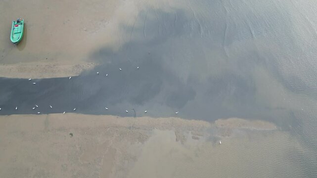 a Squelchy mud, rial view of amazing natural shapes
