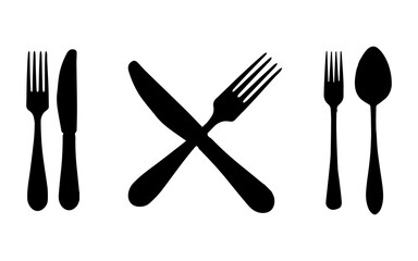 Fork knife spoon vector image, Crossed Knives