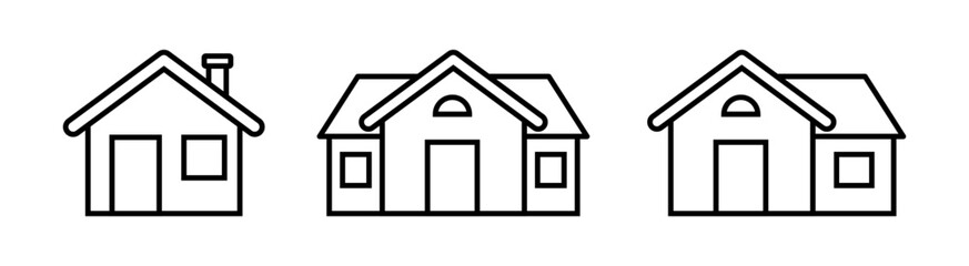 Home and house outline icons
