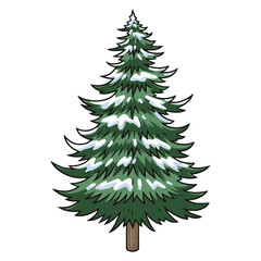 Winter fir colorful vintage emblem