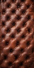 Fototapeta premium brown leather chair with buttons and