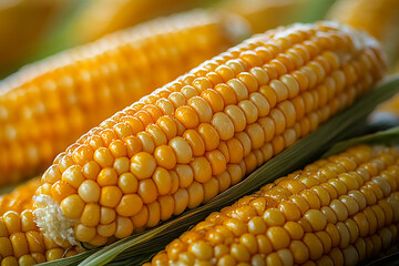 close up of Corn cob 