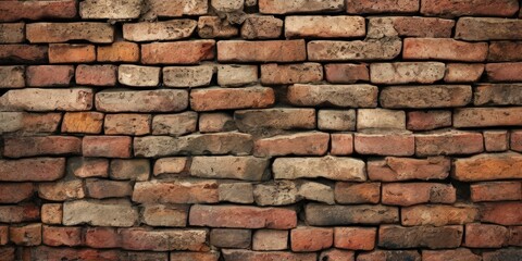 Fototapeta premium brick wall with red and brown