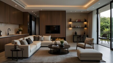 Stylish living area.generative.ai