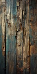 Naklejka premium painting wood with blue background