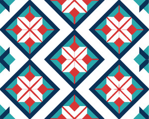 Obraz premium Seamless geometric tiles pattern vector art illustration marble tiles pattern design 