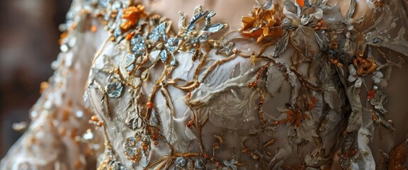 dress with many different colored pieces on it