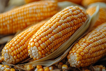 close up Corn cob 