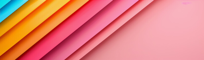 Fototapeta premium Pastel-toned geometric pattern with diagonal lines in soft pink and blue hues. 